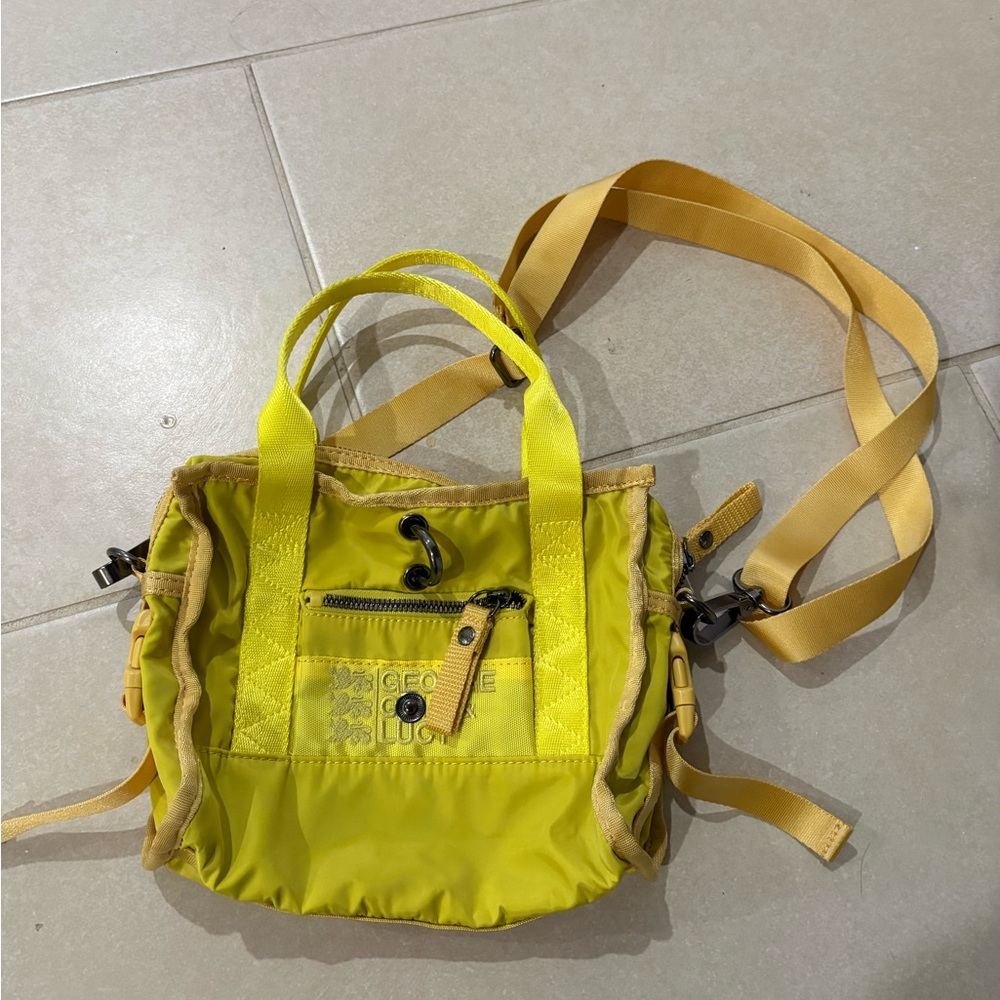NWOT George Gina & Lucy Boxery Crossbody Bag Lemon Haze Y2K Utility Style AS IS